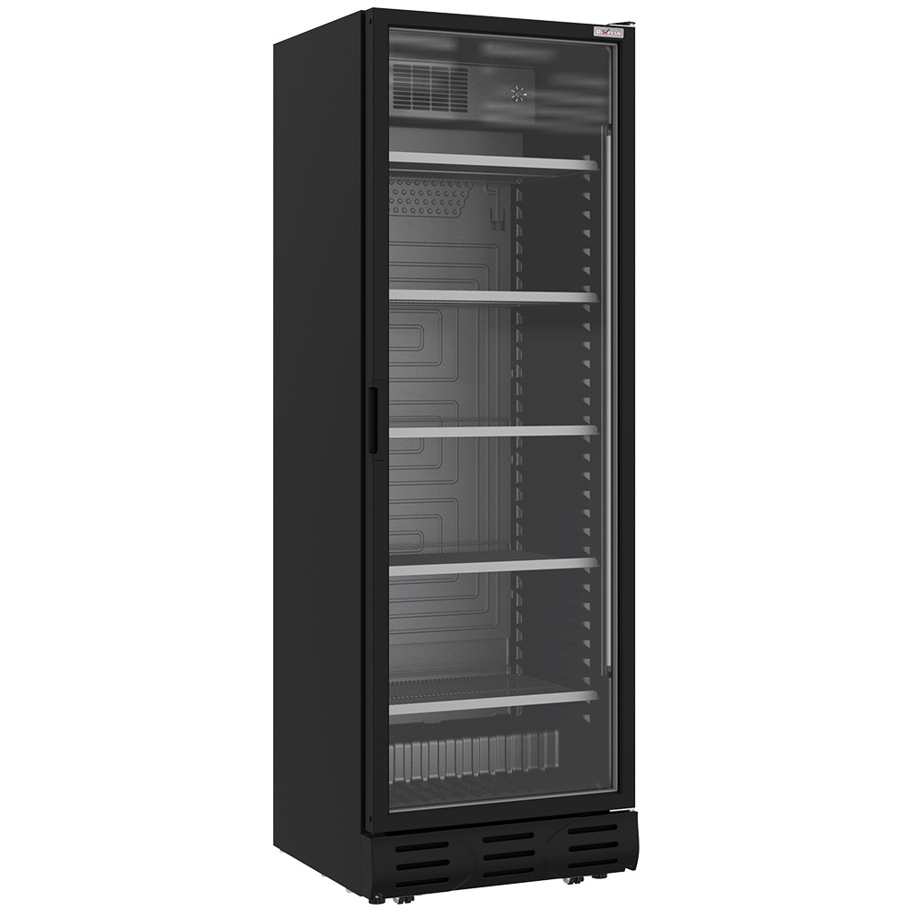 Positive ventilated display case 382 liters BLACK