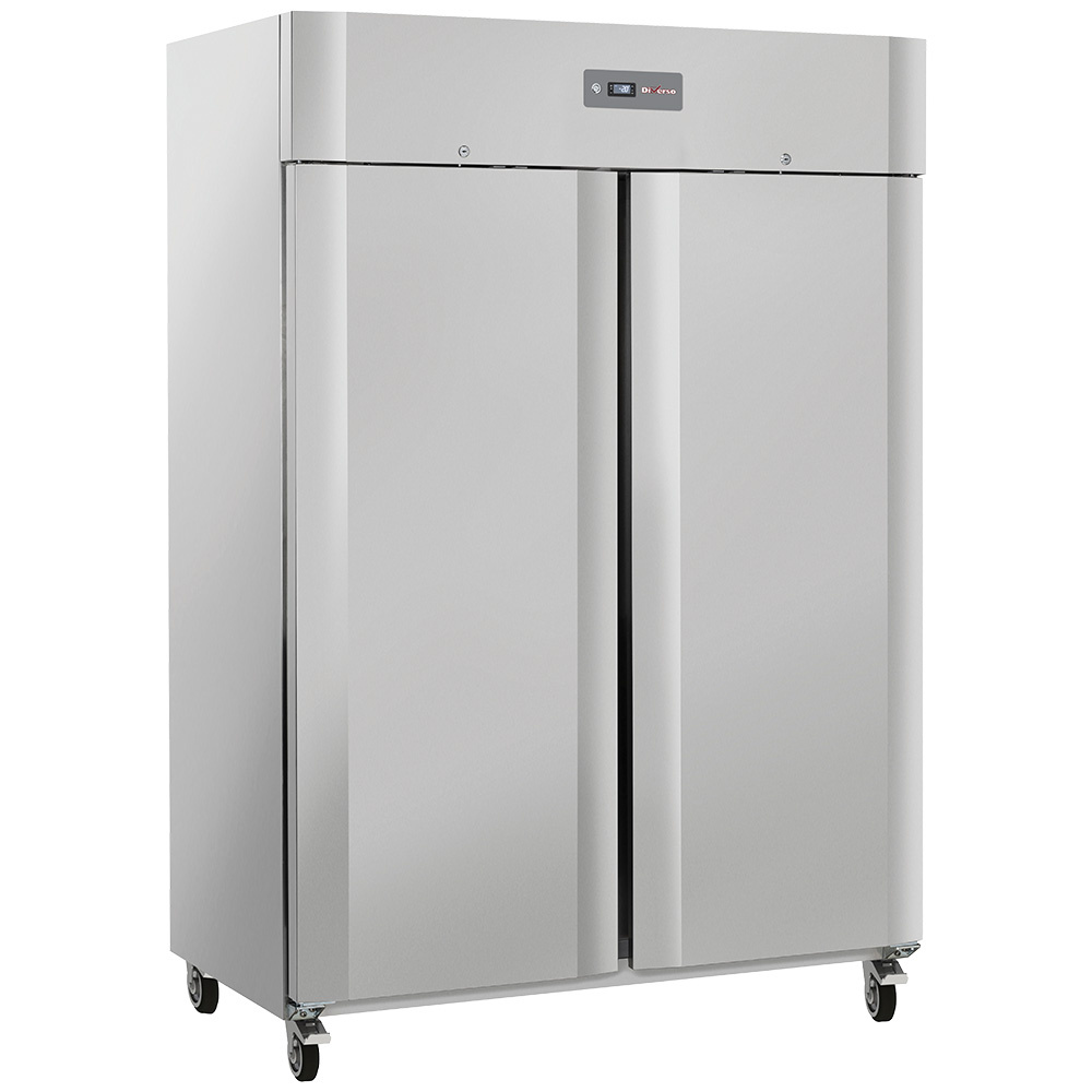 Armoire congélateur ventilée 1200 Lit. 2 portes GN 2/1, sur roues, 2 avec freins