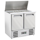 Saladette with lid 2x GN1/1+3x GN 1/6-150 mm + reserve 2 GN 1/1 doors