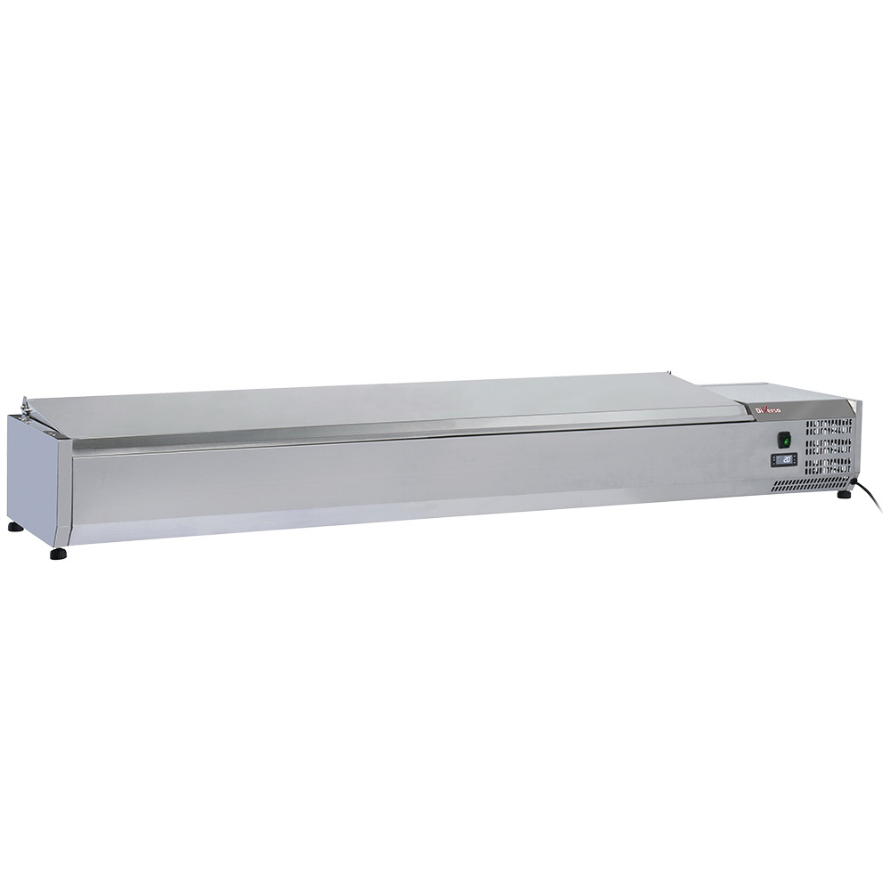 Refrigerated structure 10x GN1/4 - 150 mm, with stainless steel lid