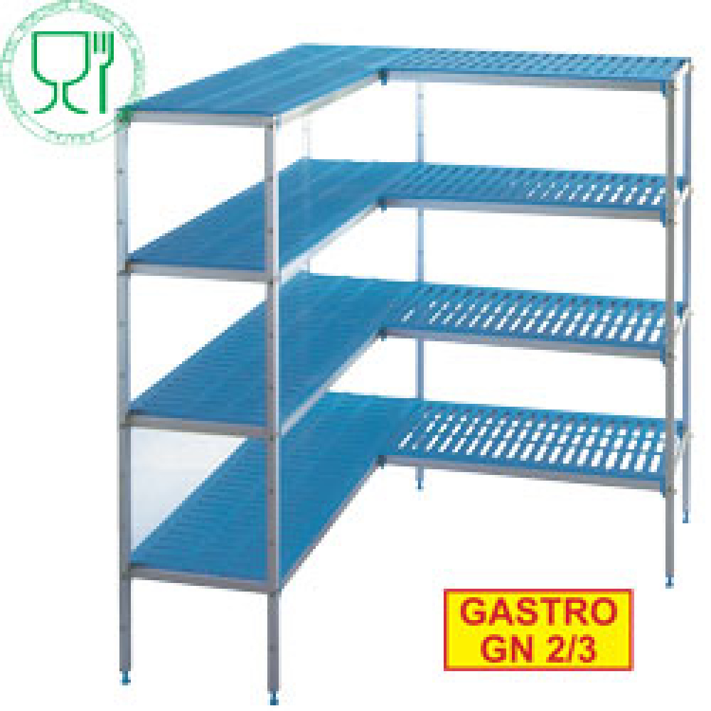 Aluminium shelves kit in "L" 4 levels (GN 2/3) for C3.1A/PM