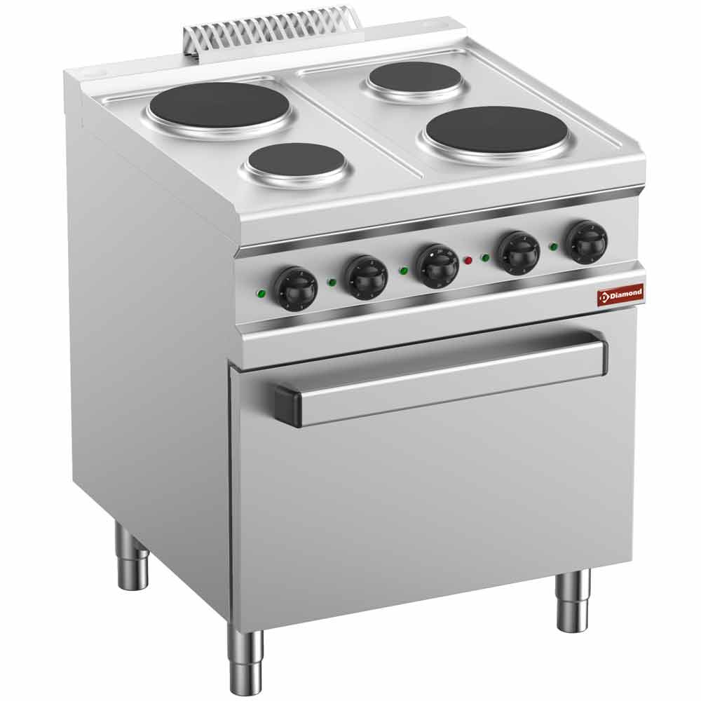 Electric range 4 plates, on electric oven GN 2/1