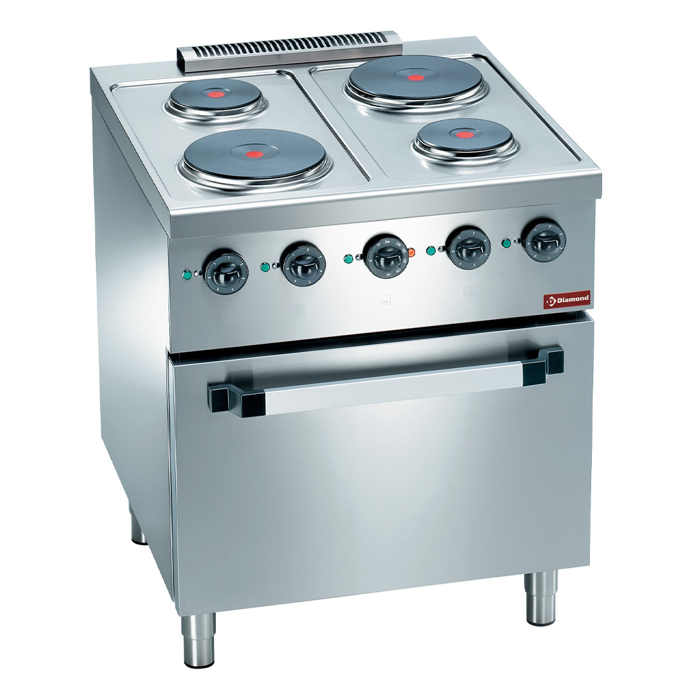 Electric range 4 plates, on electric oven GN 2/1