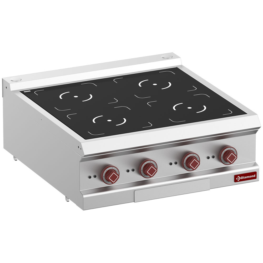 Electric range, 4 inductions zones - Top -