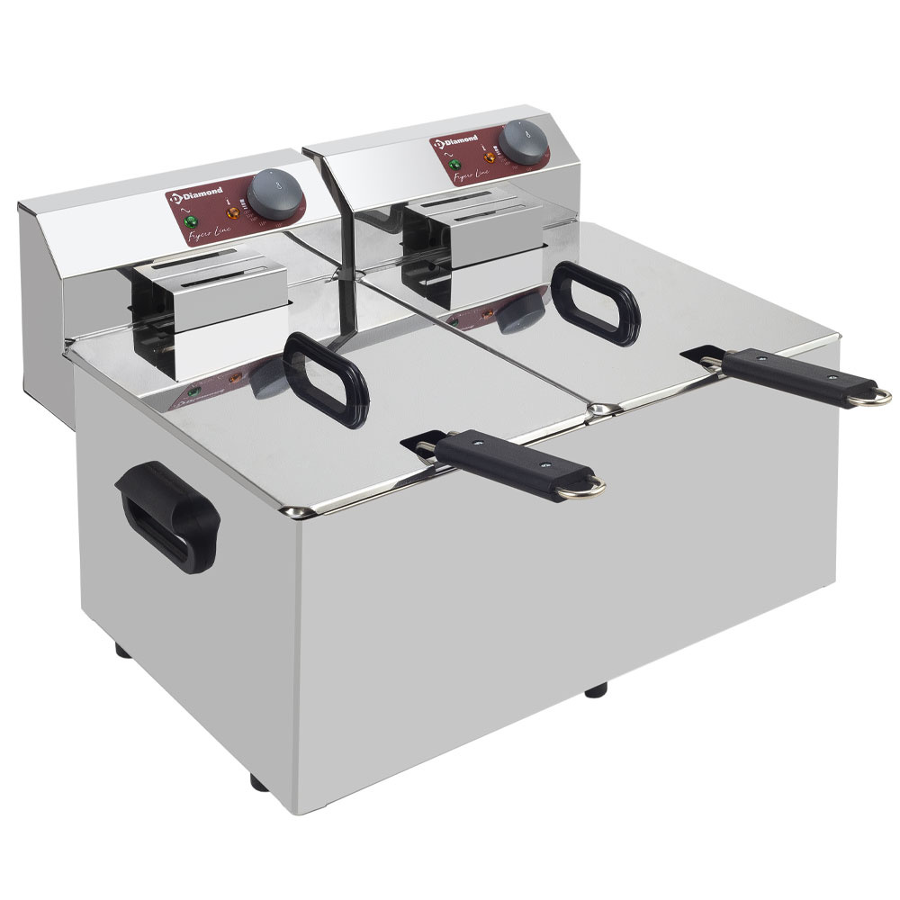Electric table top fryer 2x 7 liters