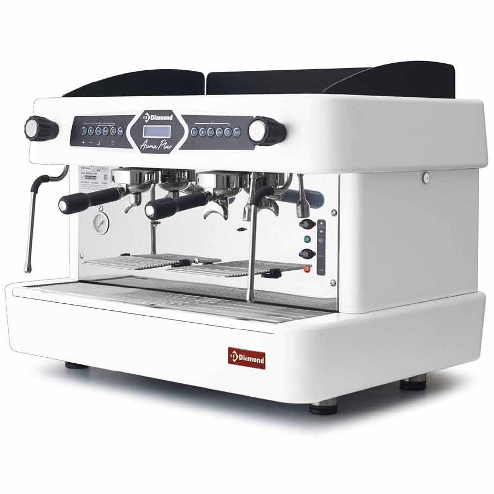 Coffee machine 2 groups, automatic (with display) - WHITE 
