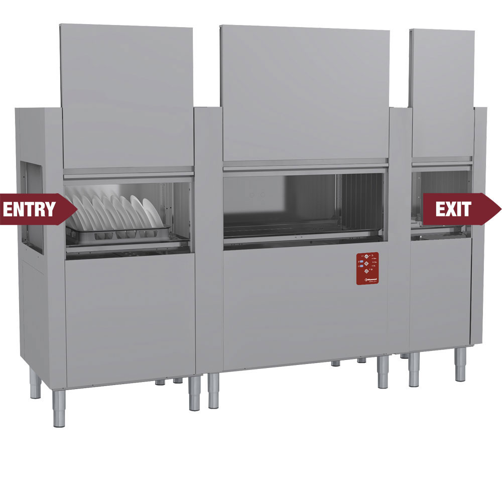 Dishwasher with traction drawn baskets 270 Bas/H