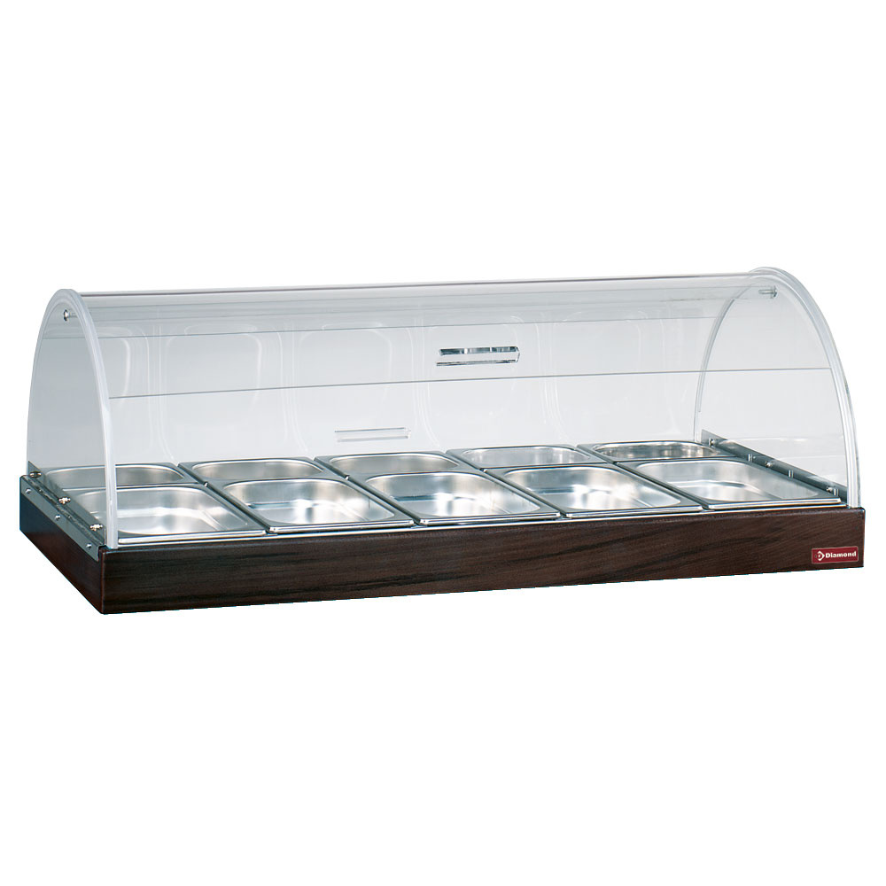 Display unit with dome (5x 1/3 +5x 1/6 65 mm) "wengÃ©"