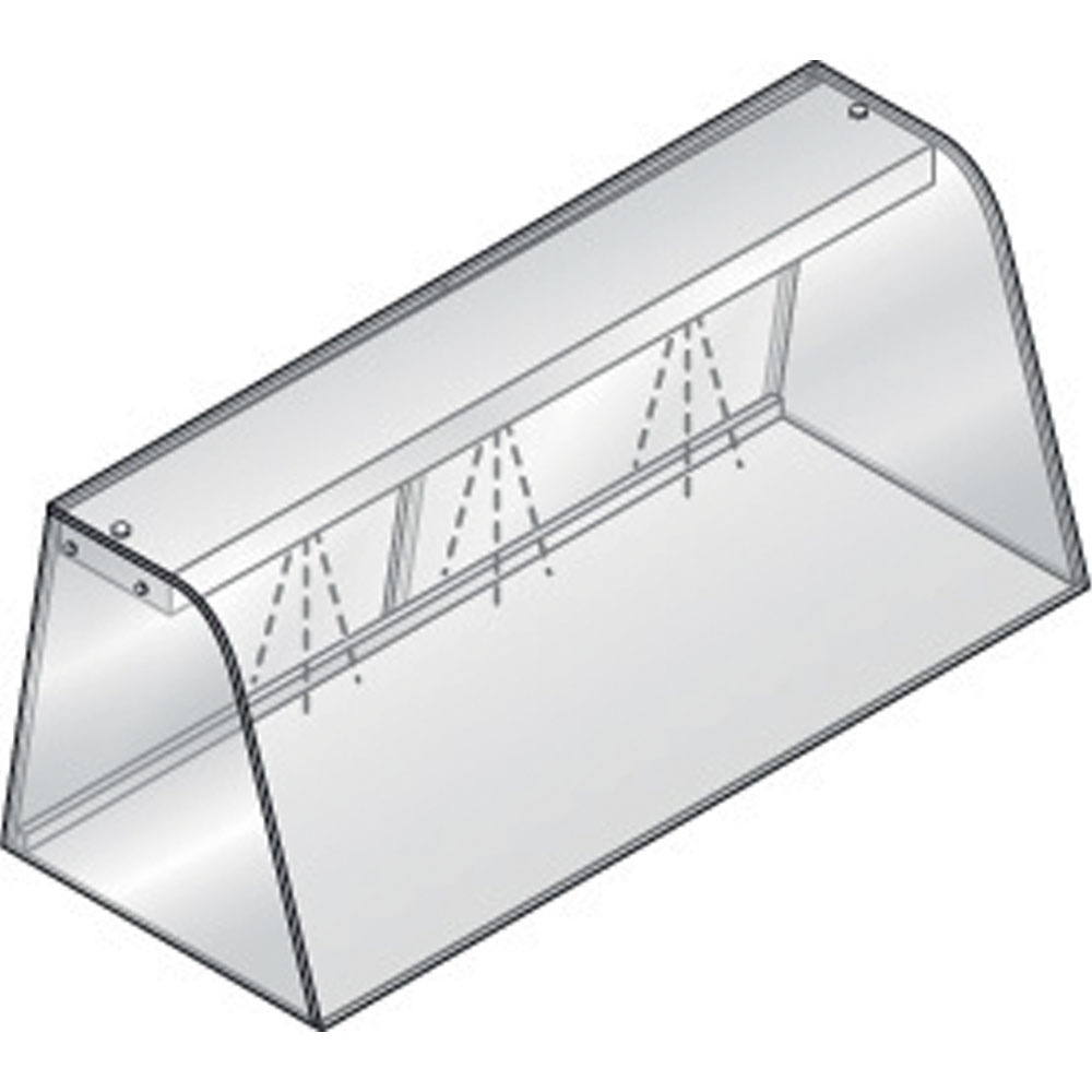 Display with lighting element (LED), closed with sliding doors