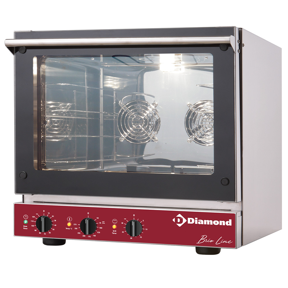 Electric convection oven, 4x 460x340 mm + salamander