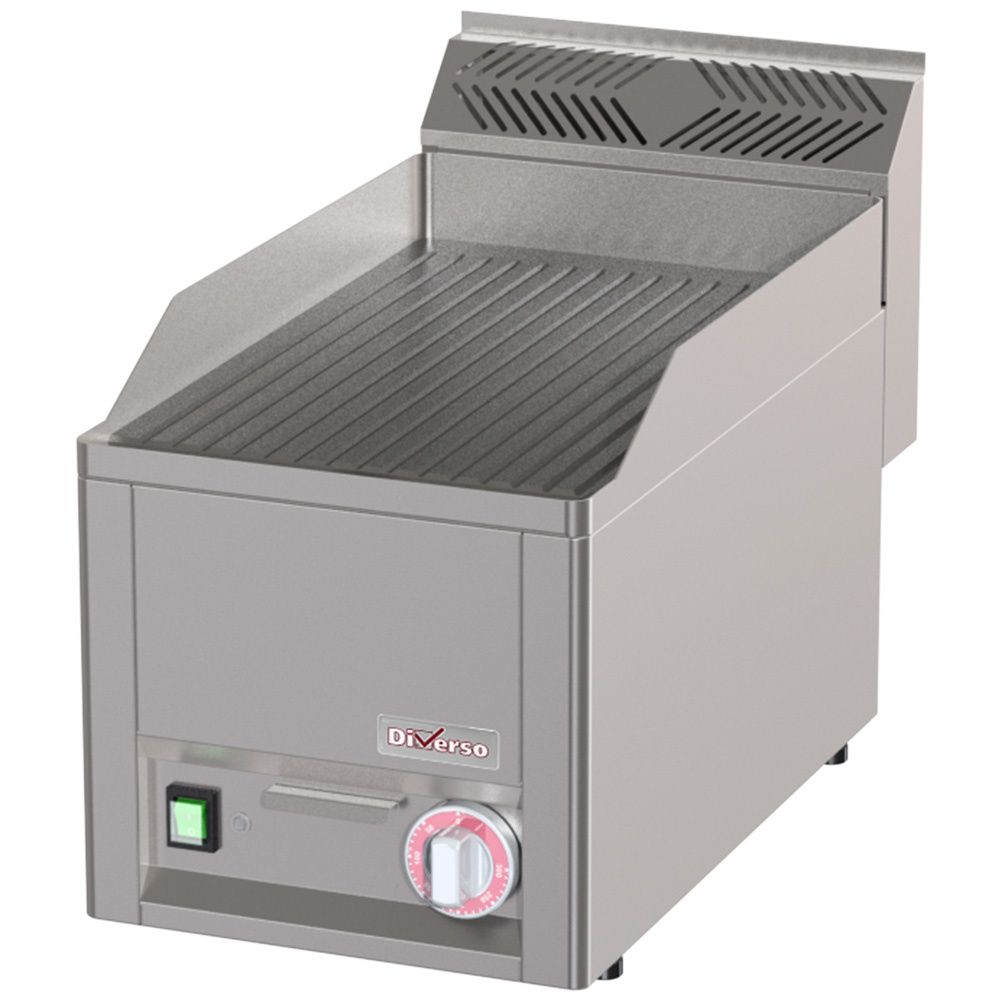 Electric griddle, grooved -Top-