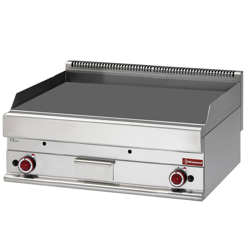 Flat gas cooking plate EXTRA-LARGE, smooth