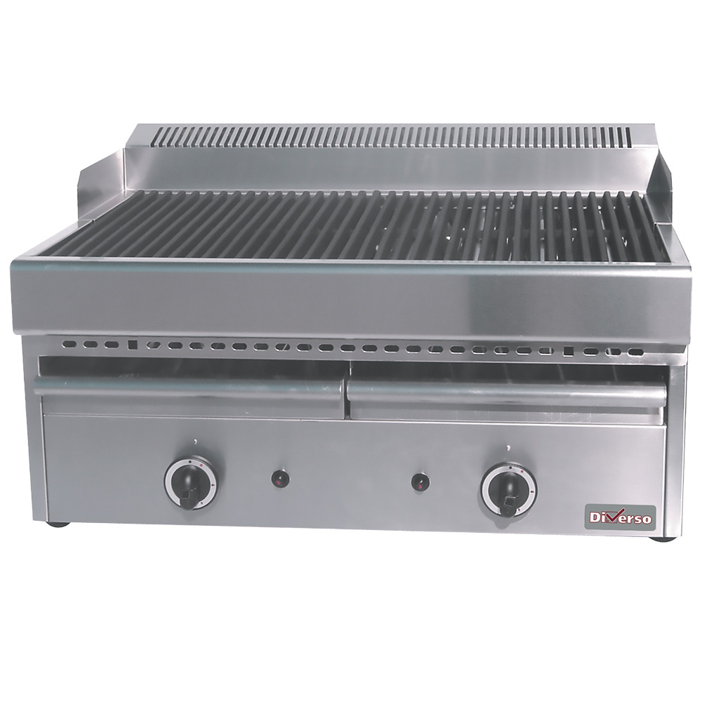 Gas steam-grill with cooking grid in cast iron -Top-