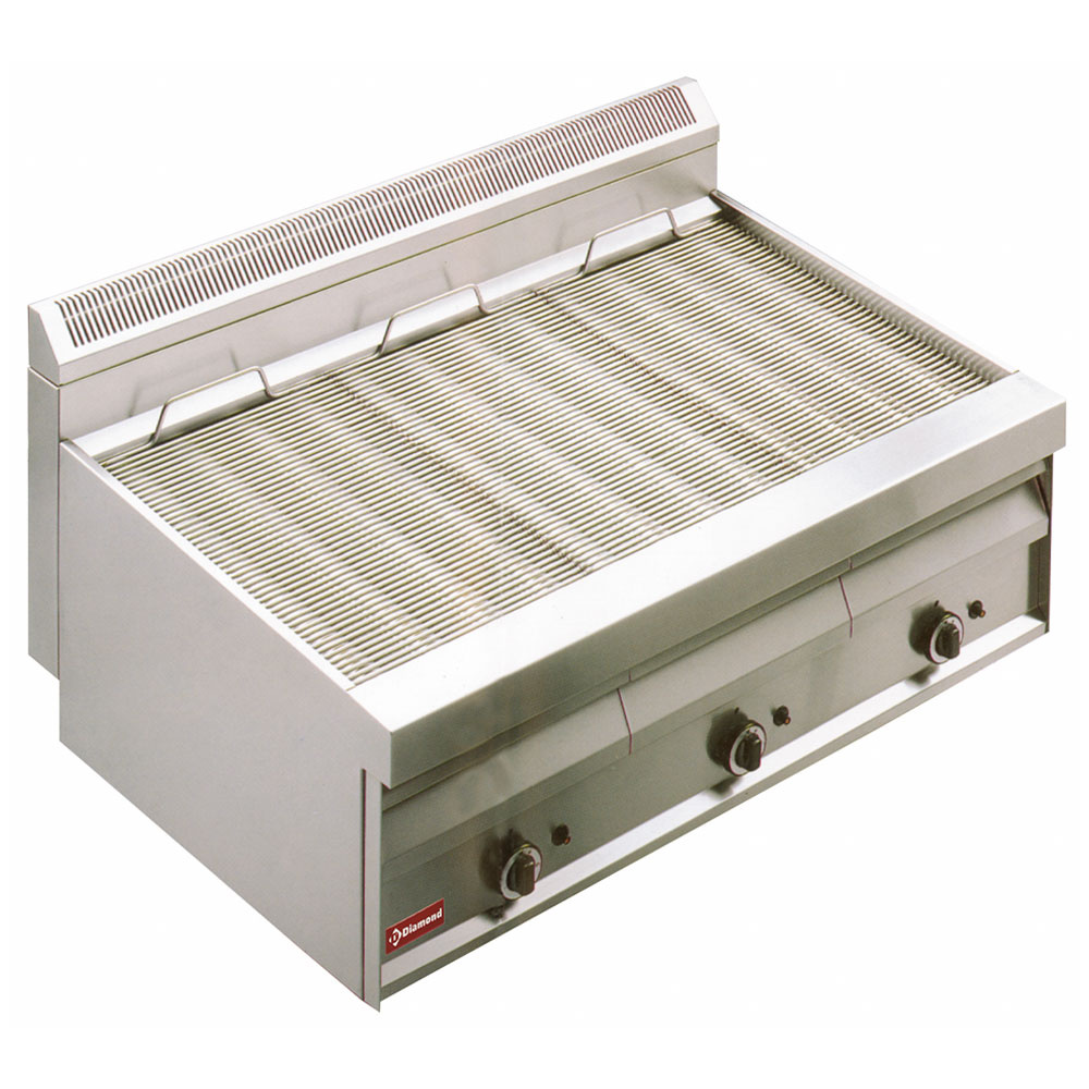 Gas steam-grill with grill in "O"-form -Top-