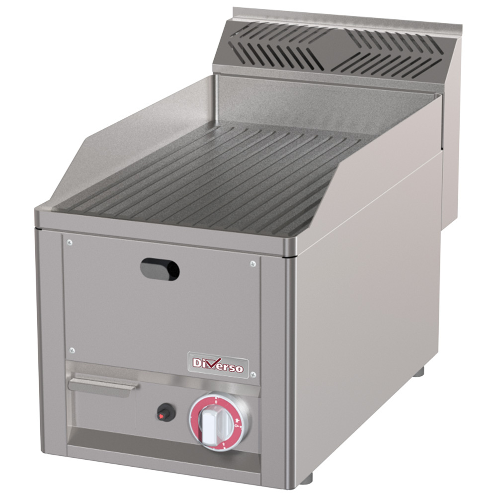 Grooved gas griddle -Top-