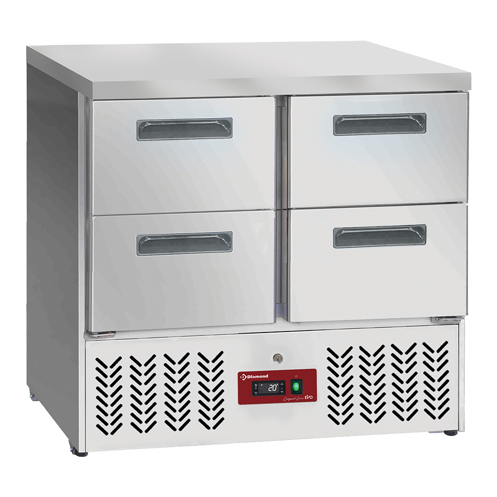 Refrigerated counter 4x 1/2 drawers GN 1/1