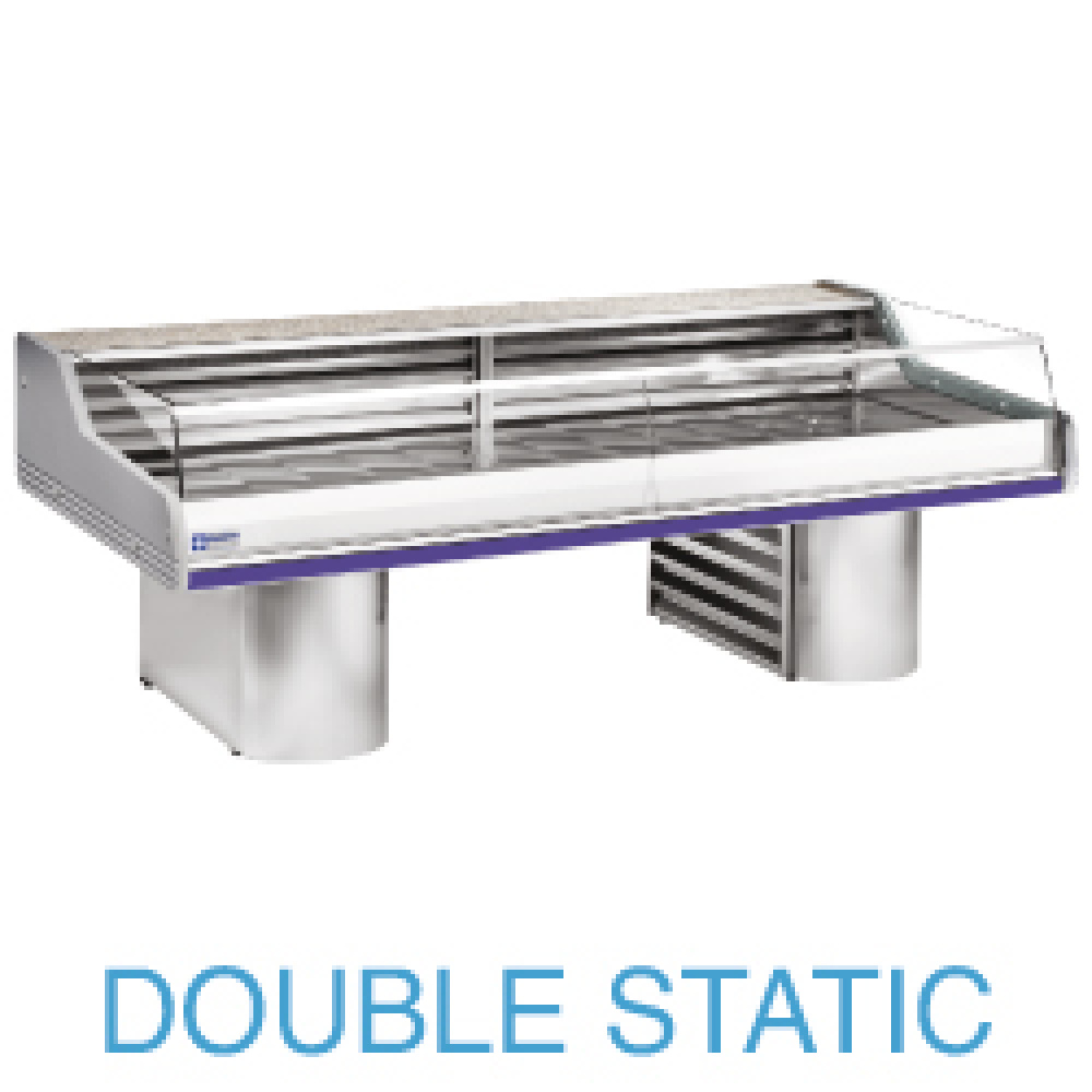 Refrigerated display counter with glass " Self-Service ", on bases
