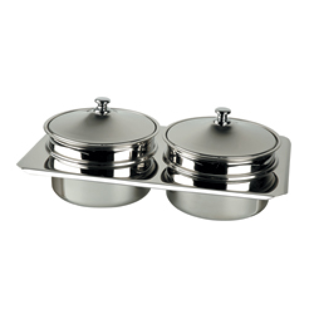 Set of 2 stainless steel bowlsø 240 mm, with lid for DA/RR11