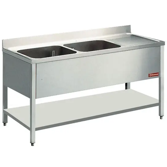 Sink 2 tanks and 1 drain surface