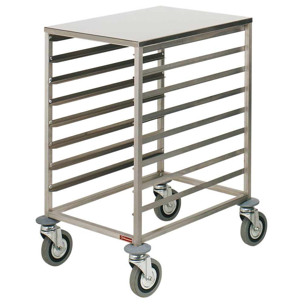 Stainless steel plate ladder, 8x 600x400 mm, 75 -mm space, stainless steel upper tablet