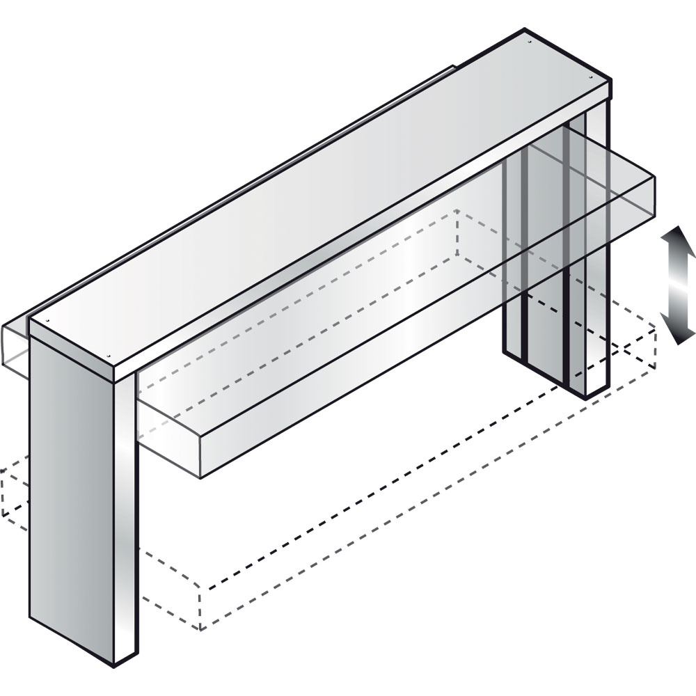 Superstructure with dome, automatic rise