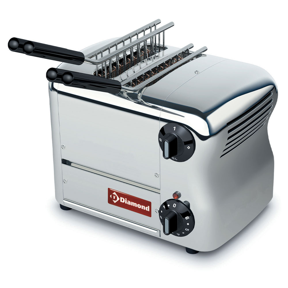 Toaster (croque-monsieur) électrique 2 pinces - Acier inox.