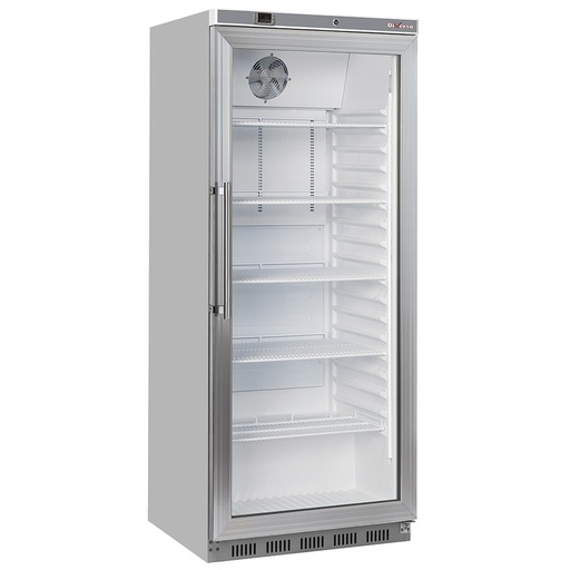 [WR-PG61-XG] Armoire frigorifique GN 2/1, porte vitrée, ventilée, 600 Lit. acier inox
