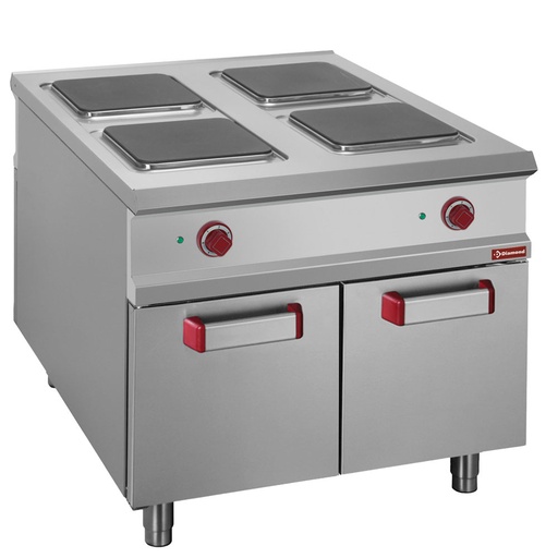 [E1/4PQA2] 4-burner electric stove,  cupboard - PASS-THROUGH