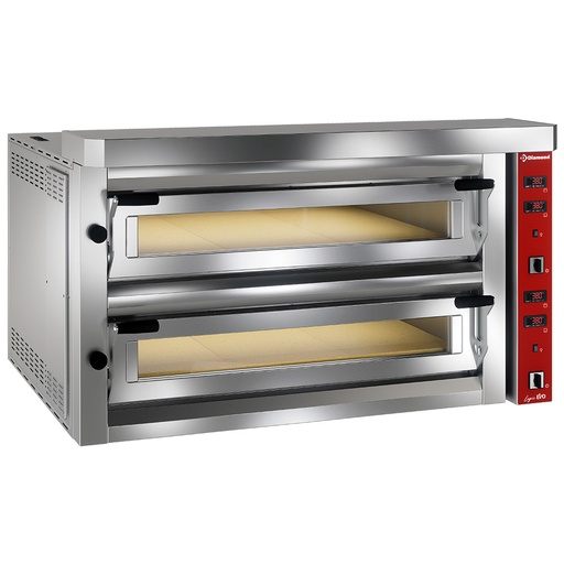 [LFD-12-LX] Electric pizza oven, 2x 6 pizzas 350mm - FULL refractory stone