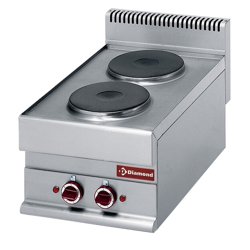 [E65/2P4T] Electric range 2 round cooking plates -Top-