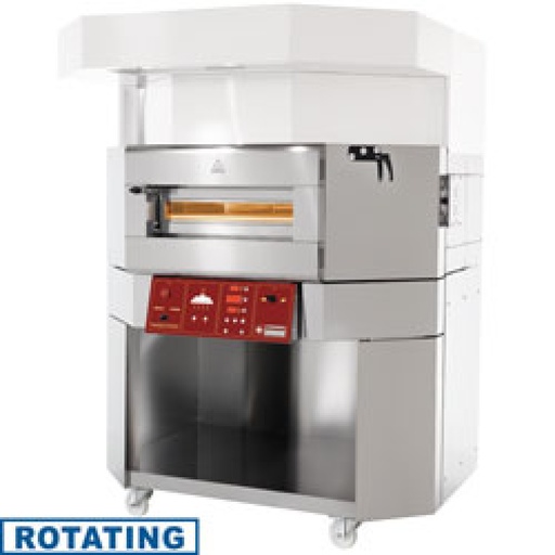 [RED07/35-DP] Electric rotative pizza oven,ø 1100 mm, board on wheels