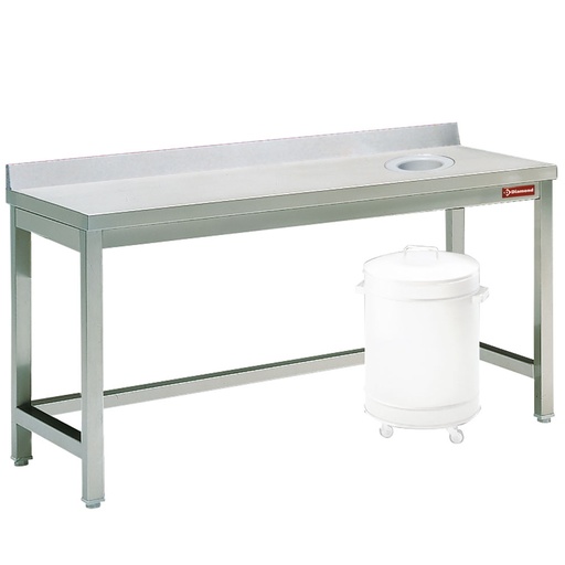 [TS1870] Cleaning and sorting table, waste opening