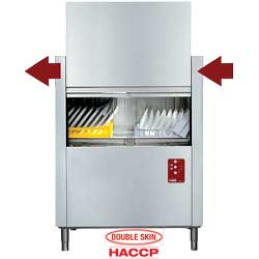 [D115-EK-230/3-DX-] Dishwasher with traction drawn baskets "Traction Line" 100Bas/h - 230/3
