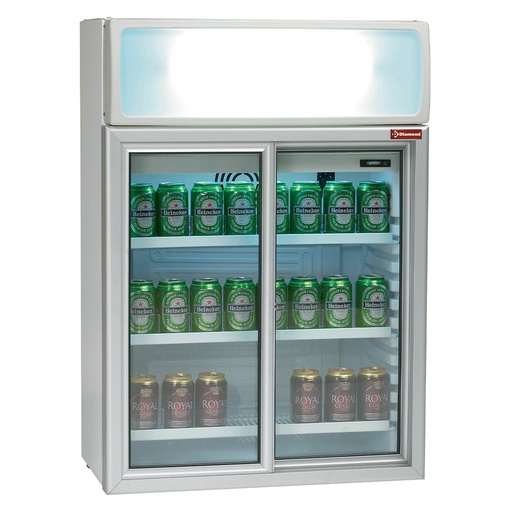 [TOP11/R6] Display table model, 100 liters, sliding doors, with luminous chamber