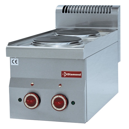 [E60/2P3T] Electric cooker 2 hobs -Top-