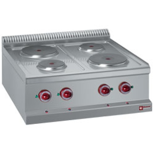 [E77/4P7T-N] Electric cooker 4 hobs -Top-