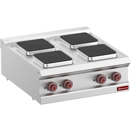 [E7/4PQ7T-N] Electric cooker 4 square hobs -Top-