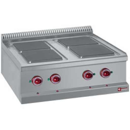 [E77/4PQ7T-N] Electric cooker 4 square hobs -Top-