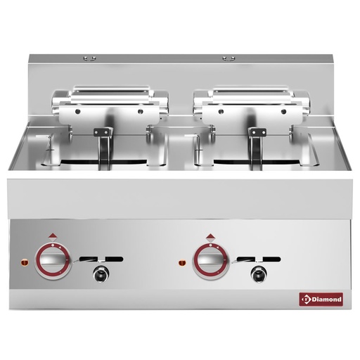 [E65/F20-7T-230V/3-N] Electric fryer 2 basins 10 litres -top- "Alpha 650"