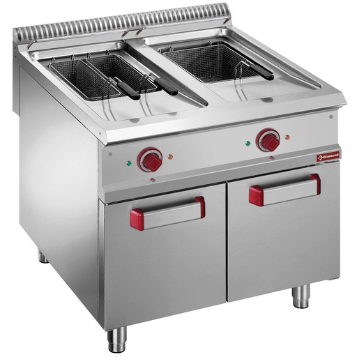 [E9/F36A8] Electric fryer 2 tanks 18 liters on closed cupboard