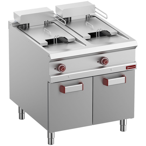 [E9/F36A8-N] Electric fryer 2 tanks 18 liters on closed cupboard