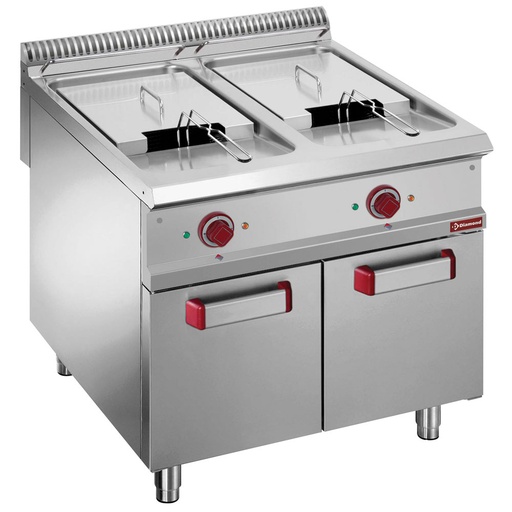 [E9/F42A8] Electric fryer 2 tanks 21liters on closed cupboard