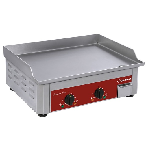 [FTE-60/XC] Electric griddle plate, double, stainless steel surface