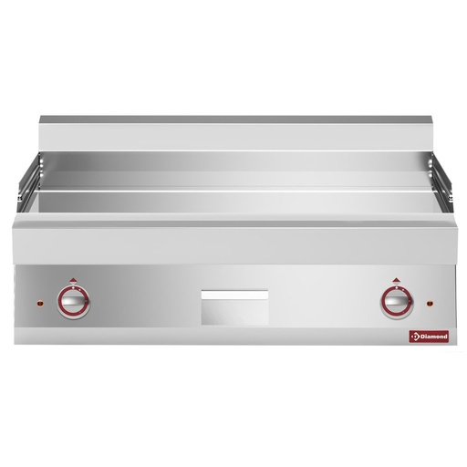 [E65/PLCD10T-230V/3-N] Flat electric cooking plate EXTRA-LARGE chrome