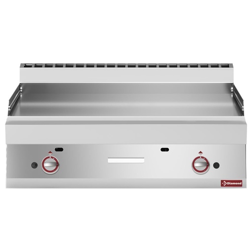 [G65/PL10T-N] Flat gas cooking plate EXTRA-LARGE, smooth