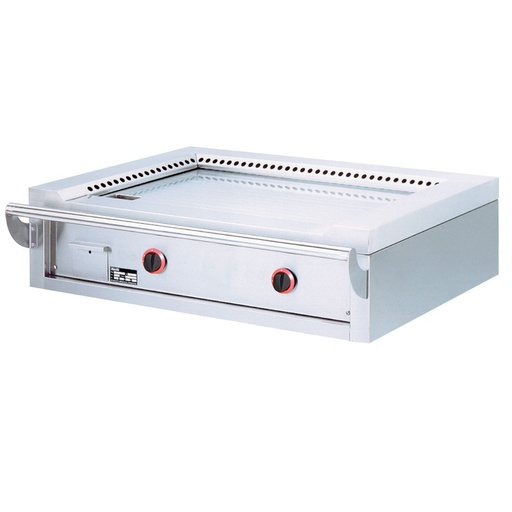 [TPG2-12/T] Gas "Teppanyaki" plate, 2 areas (2x 7 kW), for the table -Top-