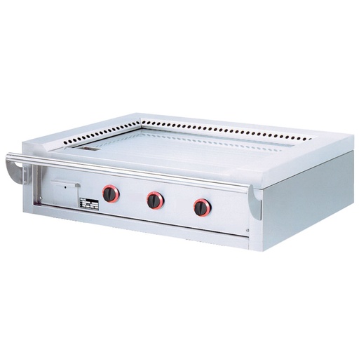 [TPG3-15/T] Gas "Teppanyaki" plate, 3 areas (3x 7 kW), for the table -Top-