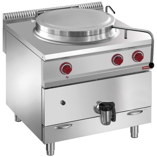 [G9/M10D8] Gas boiling pan, 100-liter tank, direct heating, on cupboard