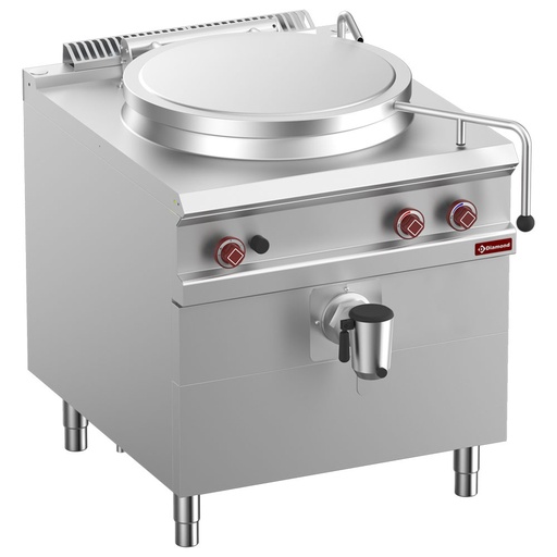 [G9/M10D8-N] Gas boiling pan, 100-liter tank, direct heating, on cupboard