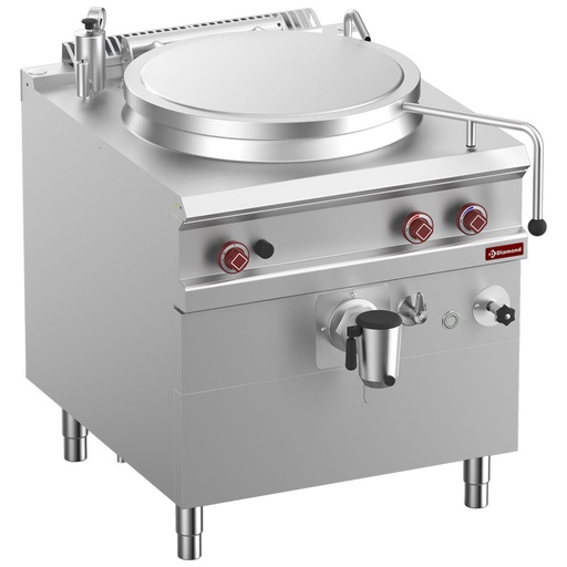 [G9/M10I8-N] Gas boiling pan, 100-liter tank, indirect heating, on cupboard